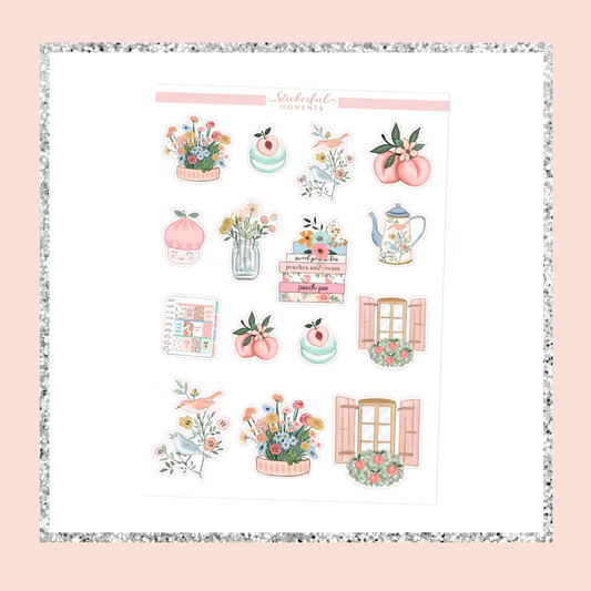 Pretty in peach deco sheet